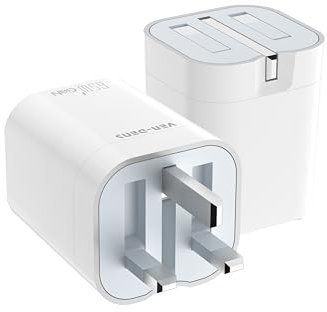 VEN-DENS 65W USB C Charger- Fast Charger UK Plug - PD Power Adapter + QC Type C Charging Plug (3 Port) Compatible with MacBook Pro/Air, iPhone 16/15 Pro Max/15, iPad, Galaxy S24/S23 (Foldable)