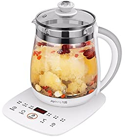 BAOSHIDAER Electric Kettle Multi-Functional Teapot Health Pot Borosilicate Glass Heating Functions BPA-Free 1.5L Capacity with Appointment keep warm function 800W