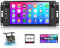 Podofo Autoradio 2 Din Bluetooth für Chevrolet/Chrysler/Jeep/Dodge mit 7'' Touchscreen Mirror Link,Airplay Android Cast,1G +32G,Car Stereo mit FM/RDS WiFi/GPS Navi+12LED Rückfahrkamera
