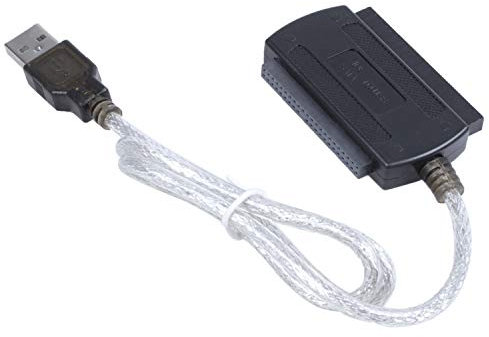 Koawensa USB 2.0 a IDE SATA 2.5 3.5 Disco duro HDD Adaptador de cable conversor Negro