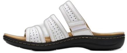 Clarks Women's Laurieann Dove Sandal, White Leather, 5 UK