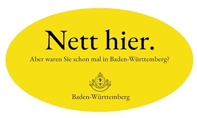 dalerno 15x Nett Hier. Aber Waren Sie Schon mal in Baden-Württemberg? Aufkleber Sticker gelber Sticker lustiger Sticker Outdoor Reisen Weltweit draußen Travel Auto Aufkleber