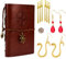 Boa Hancock Ohrringe Zoro Ohrstecker Set Anime OP Schmuck Accessoire Ledergebundenes Piraten Journal Schreiben Notizbuch mit Aufklebern 14 Stück