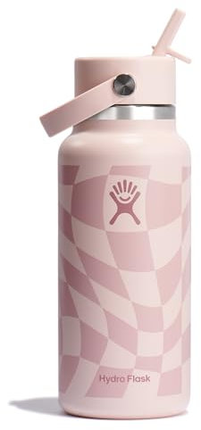 Hydro Flask 32 Oz Wide Flex Straw Cap Checkered Ecru Le