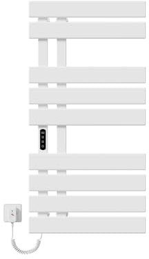 EMKE Sèche-Serviettes Électrique, 1000x500mm, 320W, Blanc, Côté Gauche,Chauffant Électrique,Écran Tactile, Porte-Serviettes Chauffant électrique Contrôle Wi-FI, Fonction Minuteur