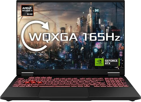 MESH Computers ASUS TUF Gaming A16 FA608WV 16-inch 2.5K 165Hz Gaming Laptop (AMD Ryzen AI 9 HX 370, 32 GB LPDDR5X RAM 7500 MHz, 1 TB SSD, NVIDIA GeForce RTX 4060 8GB GDDR6, Wi-Fi 6E, Windows 11 Home)