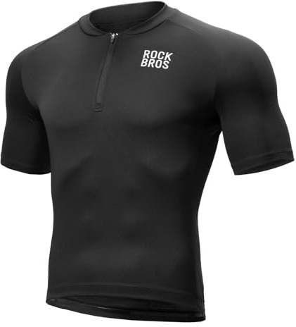ROCKBROS Herren Radtrikot Kurzarm Fahrradtrikot Rennradtrikot Atmungsaktiv Radbekleidung Schnell trocknend für Rennrad Mountainbike Radfahren