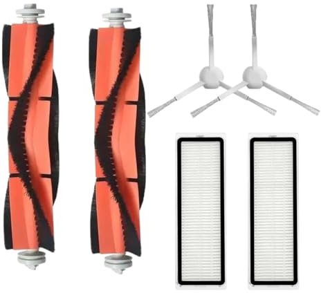 Roboparts® Kit de 2 rouleaux principaux, brosses et filtres de rechange pour robot aspirateur Dreame D10 Plus/L10 Plus/Z10 Pro
