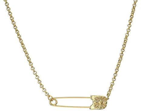 Sumpgle Vintage Distressed Chain Choker Necklace with Gold Lock Pin Design Ins Style Layered Necklace for Women Jewelry Gifts