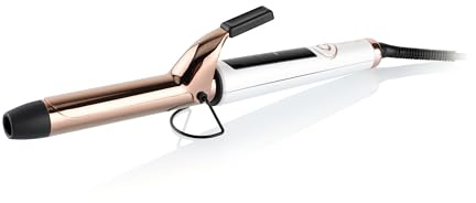 ETA Fenite Klassischer Lockenstab I Titanbeschichtung I 25 mm I 5 Temperatureinstellungen I 130–210 °C I 48 W I 1,8 m Kabel I automatisches Abschalten I weiß