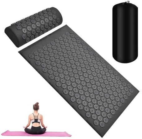 Akupressurkissen Set – Spike mit passendem Nackenbereich, umweltfreundlicher Baumwollbezug | Natürliches Therapie-Paket zur Schmerzlinderung und Entspannung