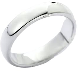 Wycian Silver Ring Damen Ringe Aus Platin PT950 Polieren Größe 57 (18.1) Massiv, Nicht Plattiert Mode Muttertag Schmuck