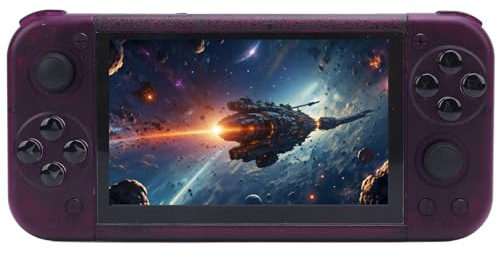 Console per Videogiochi retrò, Interfaccia Multimediale HD, Uscita TV per L'intrattenimento Familiare, giochi, feste, riunioni, room per giochi (Viola trasparente)