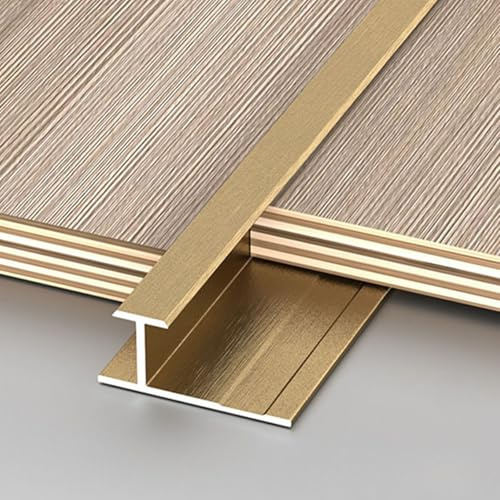 Bandes De Transition En Aluminium Pour Sol, Barre Antidérapante Plate En Métal, Baguette De Finition Pour La Protection Des Bords Et Le Liseré De Sol(Brass color,5.50mm)