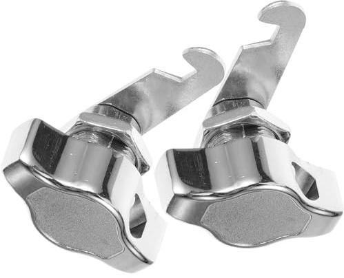 BETOOKY 2 Piezas Cerradura de Seguridad para Cajones y Armarios en Aleación de Zinc Plata, Diseño Simple, Fácil de Instalar, Adecuado para Casilleros y Muebles