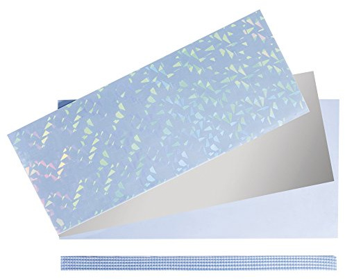 Rayher 31567358 Verzierwachs-Set Baby, 8 Verzierwachsplatten/-streifen, blau/weiß-Töne, Wachs zum Kerzen verzieren, ideal für Taufkerzen, Wachsfolie
