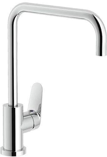 Miscelatore lavello Carlo Nobili Blues Eco BS101134CR rubinetto mix cucina con canna gir a U cromato e risparmio d'acqua