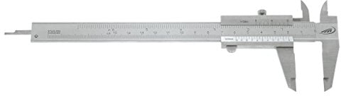Helios Preisser Taschenmessschieber für Linkshänder (Messbereich 0 – 150 mm, Schnabellänge 40 mm, Ablesung 0,05) 0182 501