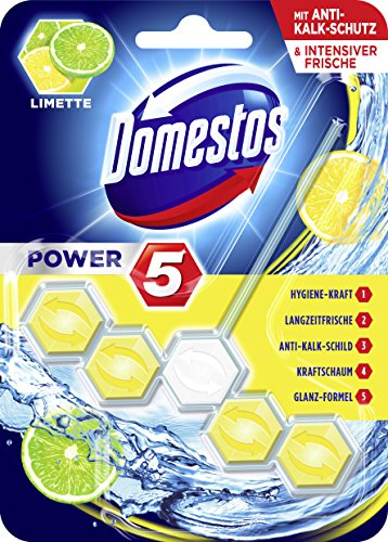 Domestos Power 5 Toilet Rim Block, Lime