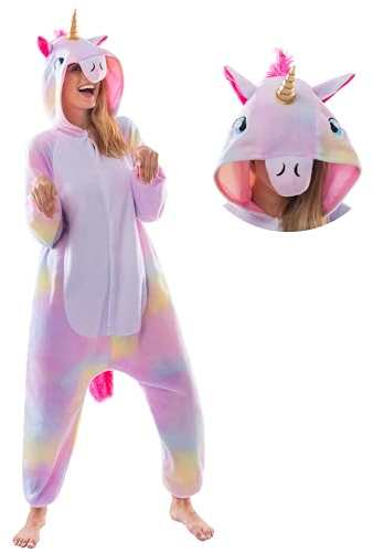 Spooktacular Creations Unicorn Tutina Costume Pigiama Adulto (Piccolo)