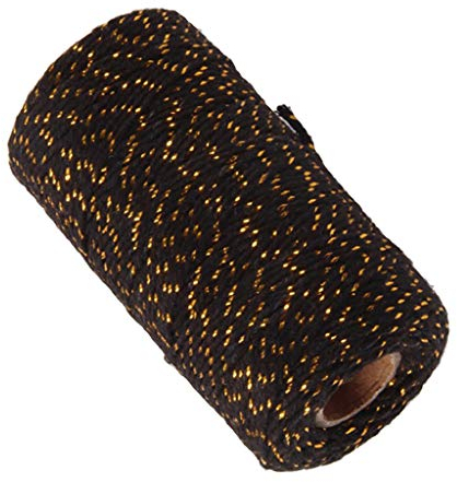 Baoblaze Bastelschnur Juteschnur Paketschnur Dekoschnur Bindeschnur für und Garten Dekoration, Schwarzes Gold