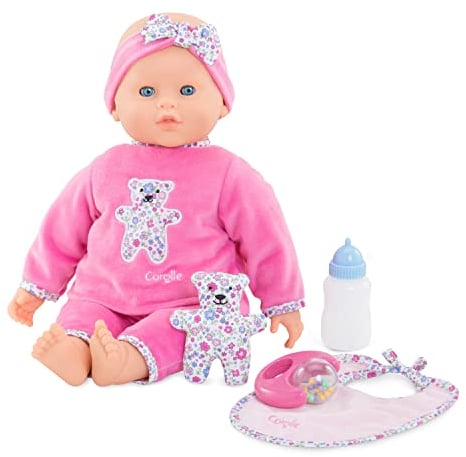 Corolle 9000150050 - Mon Grand Poupon Lucille interaktiv, Französische Puppe mit Vanilleduft, Weichkörperpuppe, 20 Sounds, 42cm, Schlafaugen, 8 Funktionen, ab 2 Jahren