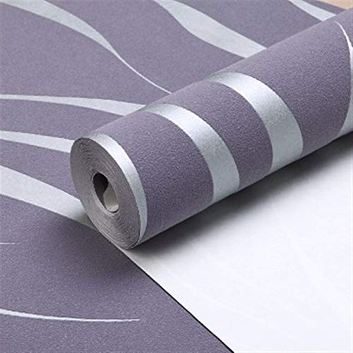 ZXF Tapeten 3D Zusammenfassung Geometrischen Hintergrund Rolle for Zimmer Schlafzimmer Wohnzimmer Wohnkultur Geprägte Wand-Papier Grau, Lila, Beige, Gelb Tapeten (Color : Purple, Size : 10mx0.53m)