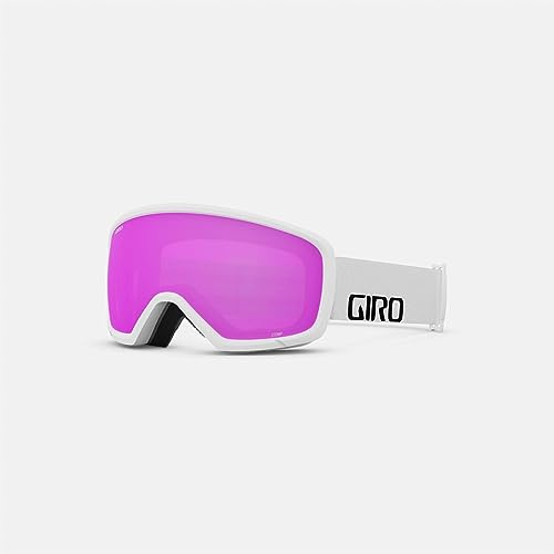Giro Stomp Youth Snow Goggles - White Wordmark - Amber Pink Lens - One Size