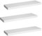WOLTU Étagère Murale, Étagère Suspendue, Étagère Flottante en MDF, Lot de 3, Blanc, pour Salon, Cuisine, Chambre, Salle de Bain etc RG9369ws-3
