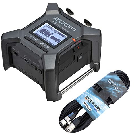Zoom F3 Multitrack Field Recorder + cavo keepdrum XLR