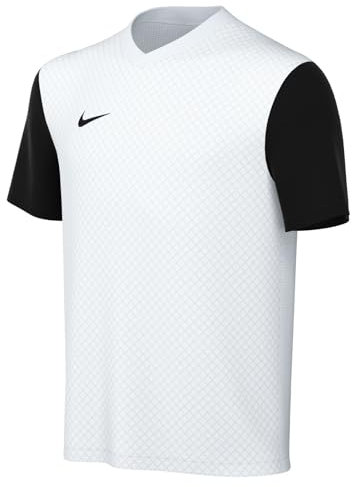 NIKE Unisex Kinder Y Nk Df Tiempo Prem Ii JSY T-Shirt, White/Black/Black, L EU