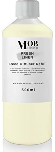 Moments of Bliss Cosmetics 500ml Designer & Fine Fragrance Reed Diffuser Oil Refill - Highly Concentrated - Made to Order! (Fresh Linen)