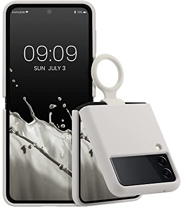 kwmobile Flip Soft Case kompatibel mit Samsung Galaxy Z Flip 3 5G - Silikon Hülle für Foldable Handy - Handyhülle in Weiß matt