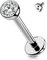 OUFER Body Piercing Lippenpiercing 16G 6 mm/8 mm/10 mm/12 mm Helix-Ohrringe Innengewinde Tragus-Ohrring Schmuck Güteklasse 23 Titan Helix Lippe Labret-Piercing