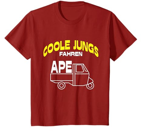 Kinder Coole Jungs Fahren APE 50 TM Lustiger Spruch Dreirad APE T-Shirt