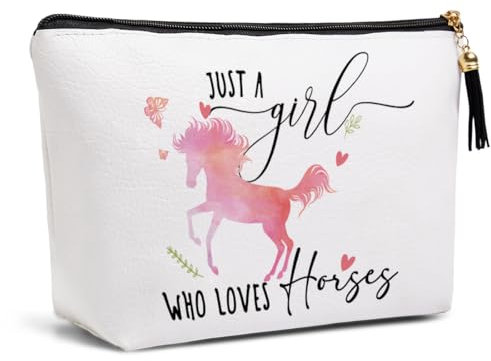 Pferde-Geschenke für Frauen, Pferdesachen, Pferdegeschenke für Frauen, lustige Geburtstagsgeschenke für Pferdeliebhaber, Teenager, Frauen, Nichte, Schwestern, Bestie, Pferd, Make-up-Tasche,