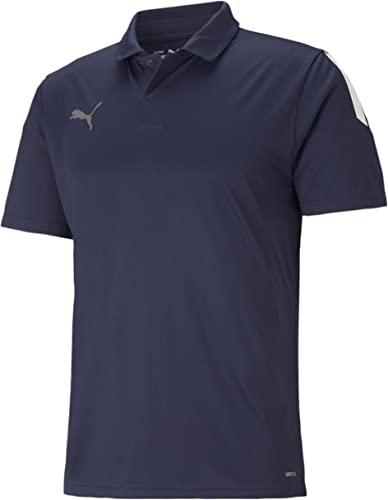 PUMA Herren Teamliga Sideline Polo Poloshirts, Peacoat weiß, XX-Large