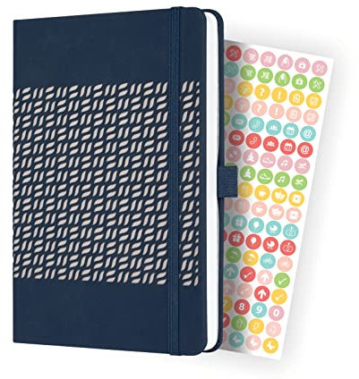SIGEL J4205 Wochenkalender Jolie 2024, ca. A5, dunkelblau, Hardcover, Gummiband, Stiftschlaufe, Einstecktasche, 174 S., aus nachhaltigem Papier, Terminplaner