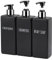 Segbeauty Seifenspender, 3 Stück 500 ml Seifenspender Set mit Etiketten für Shampoo Conditioner Body Soap, Shampoo Flaschen zum befüllen für Küche und Bad, Schwarz