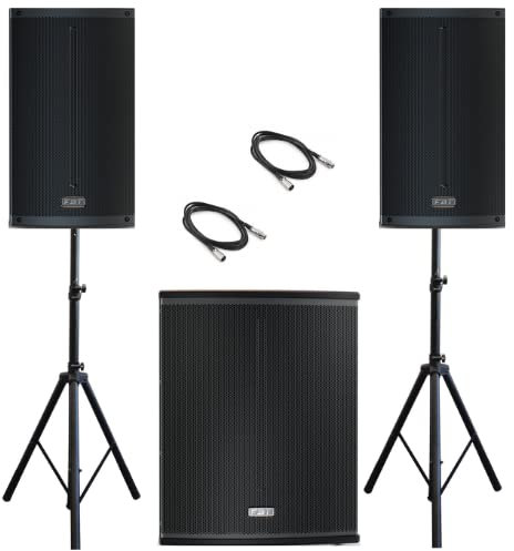 2x FBT X-LITE 110A + X-SUB 115SA Subwoofer PA Speaker Bundle