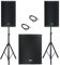 2x FBT X-LITE 110A + X-SUB 115SA Subwoofer PA Speaker Bundle