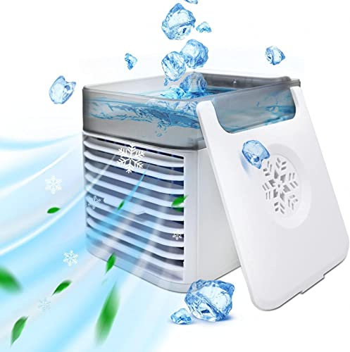 Enfriador De Aire USB, Humidifica Aire Acondicionado Para Camper, Bajo Consumo De EnergíA Mini Congelador - para Cualquier HabitacióN, Oficina, Viajes, Camping