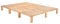 Gigapur Kiefer massiv Holzbett G56, naturbelassen, mit Standardfuß 25 cm Höhe, inkl. Lattenrost und Matratzenbügeln, Liegefläche 230x200 cm Best. aus 2X 70 x 200 cm, 1x 90 x 200 cm