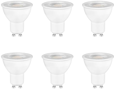 Caldarax 6 Stück GU10 LED Lampe Warmweiß 2700K, 5W GU10 LED Leuchtmittel Ersetzt 50W Halogenlampen, 500 Lumen, Abstrahlwinkel 120°, MR16 230V Reflektorlampe, Nicht Dimmbar