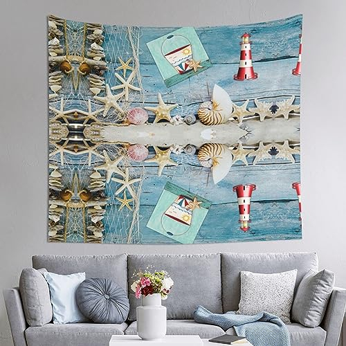 COMAAM Wanddekoration, Motiv: Leuchtturm, Strand, 152,4 x 129,5 cm (horizontal), für Innen- und Außenwanddekoration