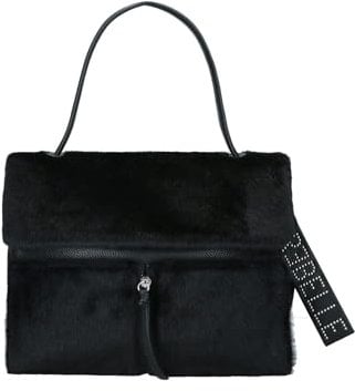 Rebelle Borsa donna mano/tracolla Clio Satchel L softly fur black B24RE28 1WR251 Grande