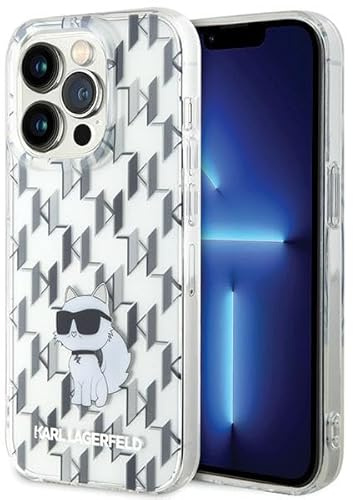 Karl Lagerfeld KLHCP15LHNCMKLT Hülle für iPhone 15 Pro 6.1 transparent hardcase Monogram Choupette