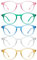 ZONLON 5 Pack Retro Reading Glasses Men Women Blue Light Blocking Lightweight Computer Readers with Spring Hinges (5 multicolor C2 0.50 +)
