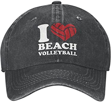 702 Baseball Cap Ich Liebe Beachvolleyball Kappe Freizeit Schachtelhalm Kappe Unisex Sportkappe Für Outdoor Herren Mädchen