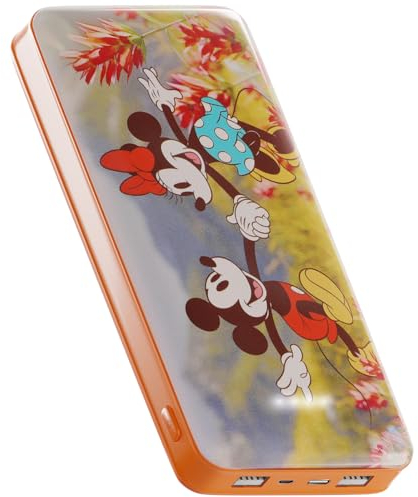 Disney Mickey Mouse and Friends 10,000Mah Power Bank- Universally Compatible Portable Phone Charger Battery Pack w/USB Charging Port Gifts for Women, Men, Teens and All Fans of Mickey Mouse